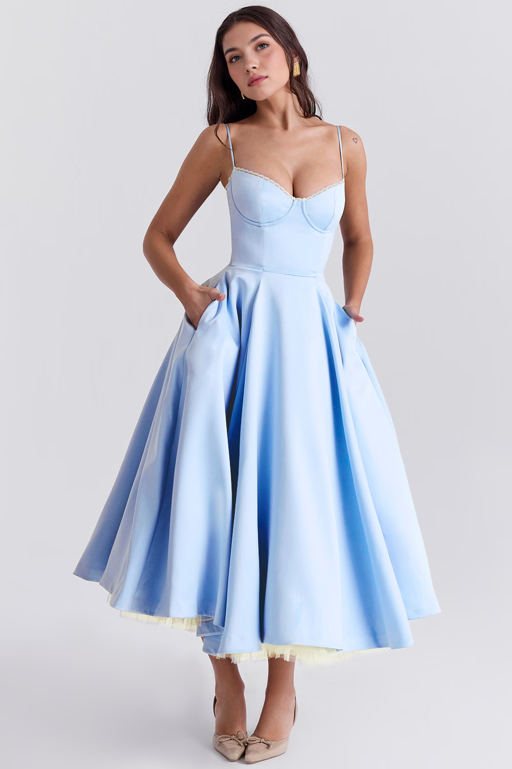 Cloe Double Layer Midi Dress