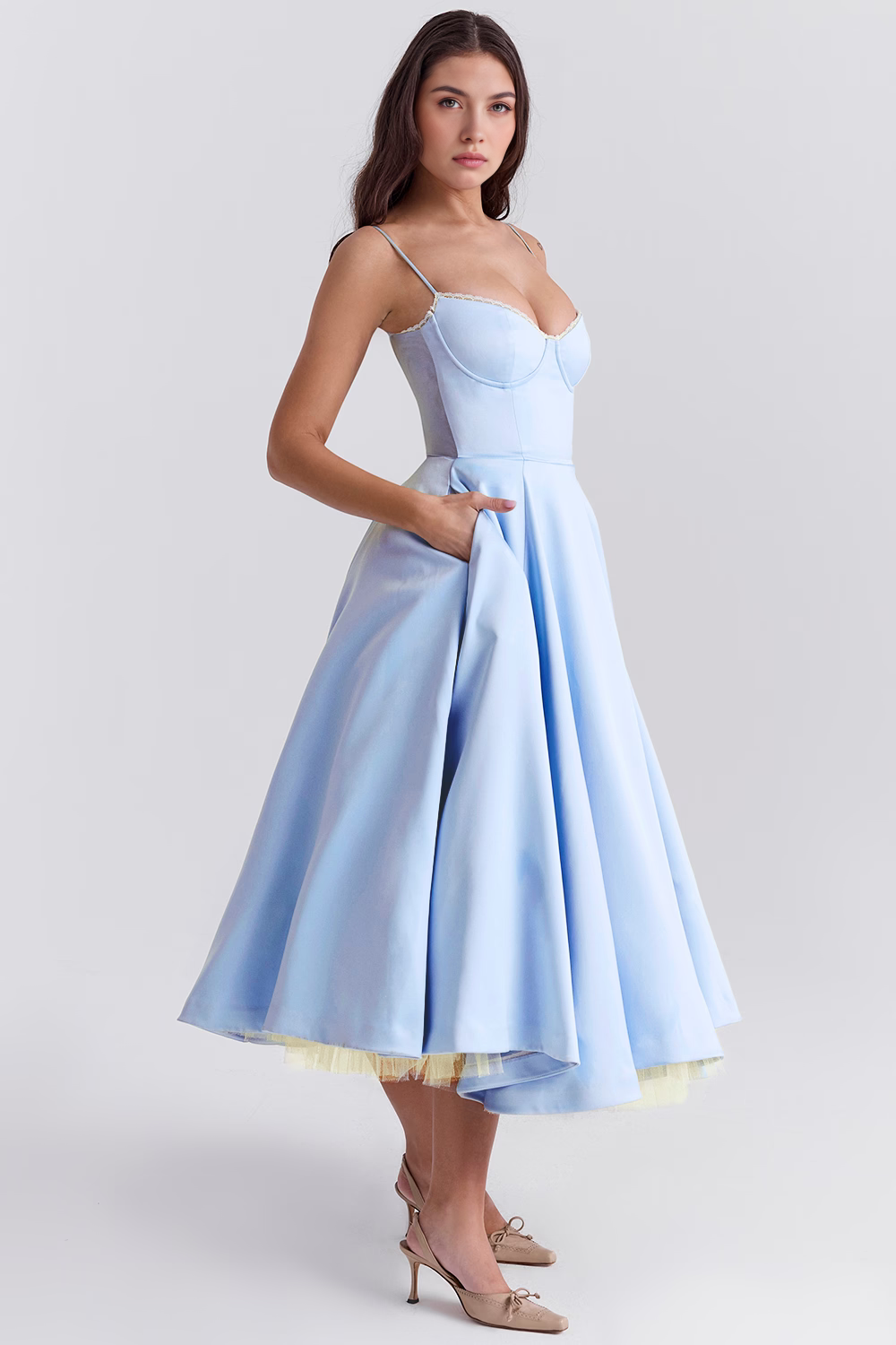 Cloe Double Layer Midi Dress