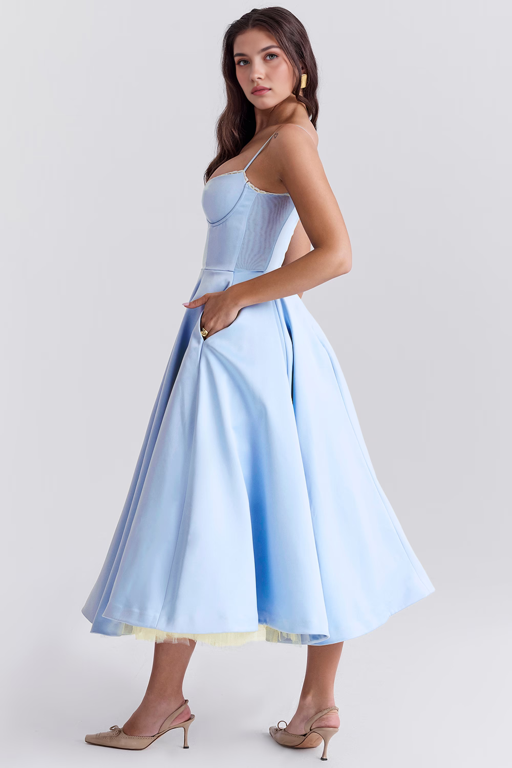 Cloe Double Layer Midi Dress