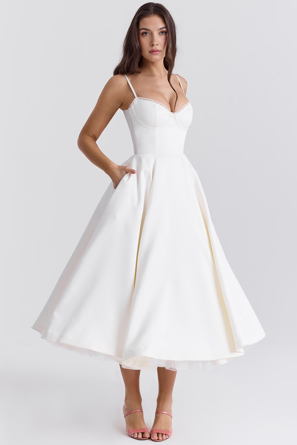 Cloe Double Layer Midi Dress