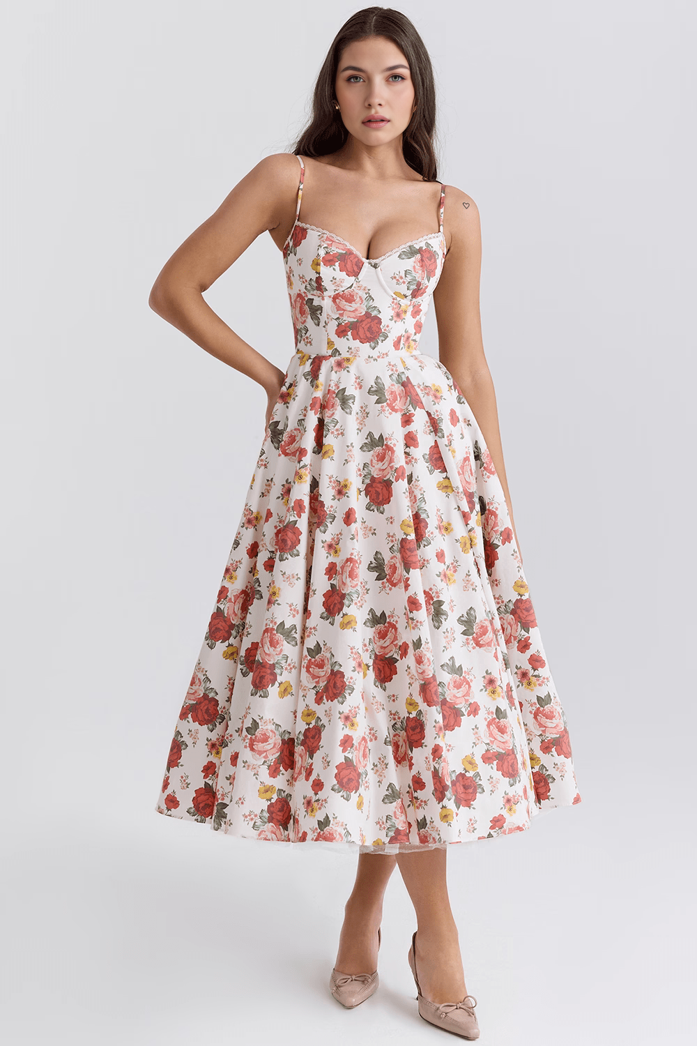 Cloe Double Layer Midi Dress