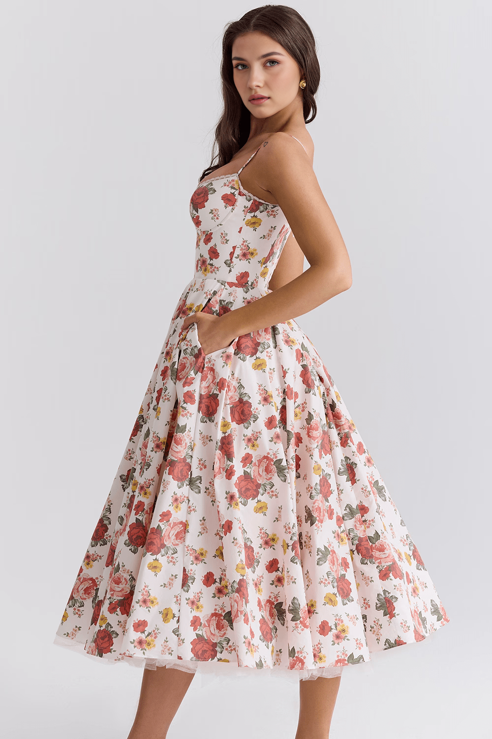 Cloe Double Layer Midi Dress