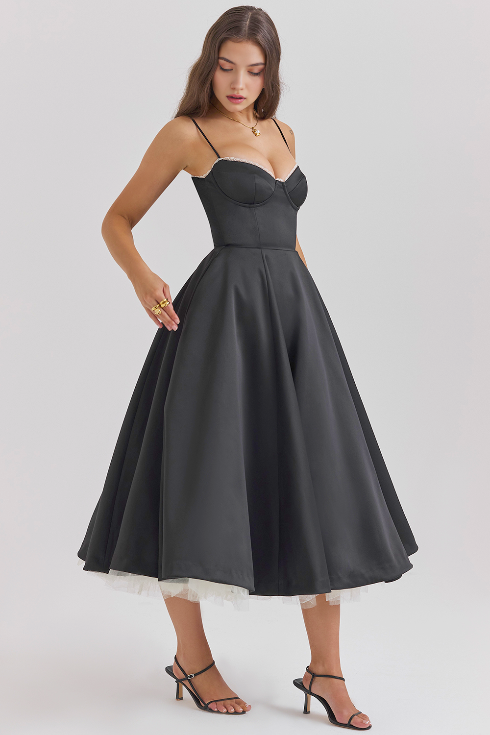 Cloe Double Layer Midi Dress