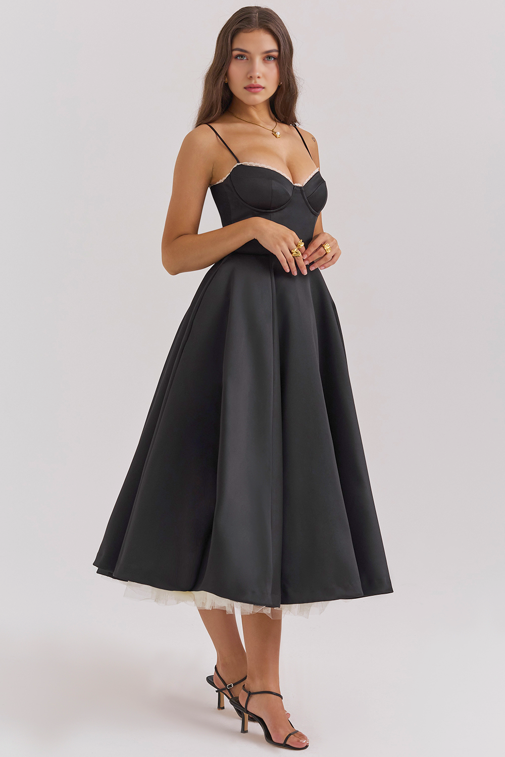 Cloe Double Layer Midi Dress
