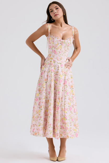 Midi Dress Louise with Removable Corset